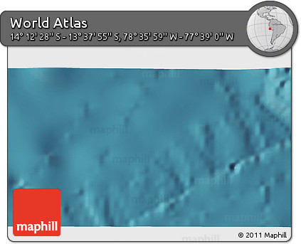 Satellite 3D Map of the Area around 13° 55' 11" S, 78° 7' 30" W