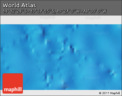 Physical 3D Map of the Area around 13° 55' 11" S, 78° 58' 29" W