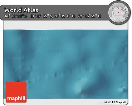 Satellite 3D Map of the Area around 13° 55' 11" S, 79° 7' 30" E