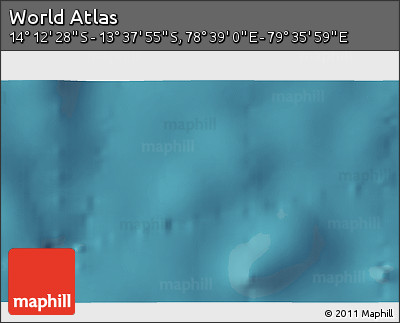 Satellite 3D Map of the Area around 13° 55' 11" S, 79° 7' 30" E