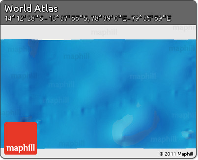 Shaded Relief 3D Map of the Area around 13° 55' 11" S, 79° 7' 30" E