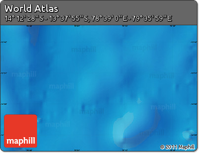Physical Map of the Area around 13° 55' 11" S, 79° 7' 30" E