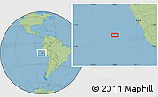 Savanna Style Location Map of the area around 13° 55' 11" S, 80° 40' 30" W