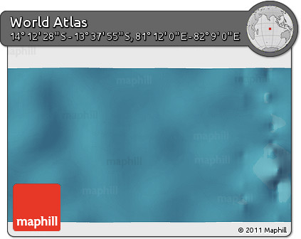 Satellite 3D Map of the Area around 13° 55' 11" S, 81° 40' 30" E