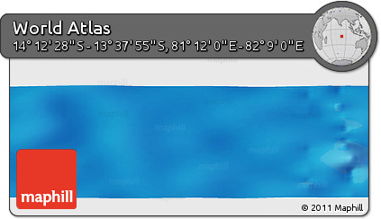 Physical Panoramic Map of the Area around 13° 55' 11" S, 81° 40' 30" E