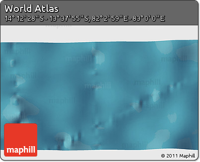 Satellite 3D Map of the Area around 13° 55' 11" S, 82° 31' 30" E