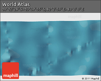 Satellite 3D Map of the Area around 13° 55' 11" S, 82° 31' 30" E