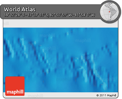 Physical 3D Map of the Area around 13° 55' 11" S, 82° 22' 30" W