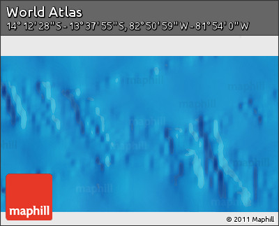 Physical 3D Map of the Area around 13° 55' 11" S, 82° 22' 30" W