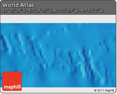 Physical 3D Map of the Area around 13° 55' 11" S, 82° 22' 30" W