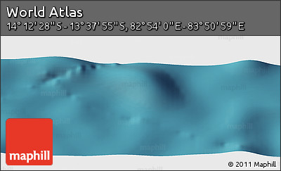 Satellite Panoramic Map of the Area around 13° 55' 11" S, 83° 22' 30" E