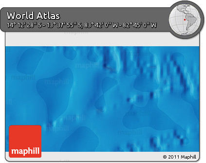 Political 3D Map of the Area around 13° 55' 11" S, 83° 13' 29" W