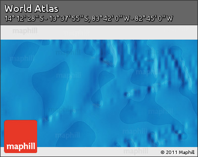 Political 3D Map of the Area around 13° 55' 11" S, 83° 13' 29" W