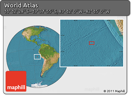 Satellite Location Map of the Area around 13° 55' 11" S, 83° 13' 29" W
