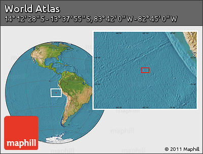 Satellite Location Map of the Area around 13° 55' 11" S, 83° 13' 29" W