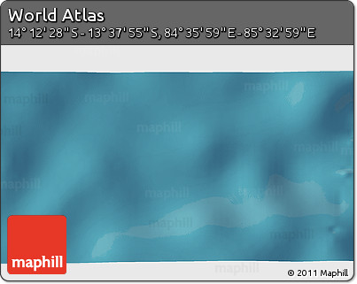 Satellite 3D Map of the Area around 13° 55' 11" S, 85° 4' 29" E