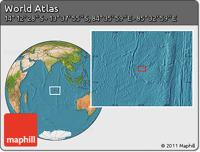 Satellite Location Map of the Area around 13° 55' 11" S, 85° 4' 29" E