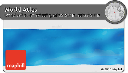 Physical Panoramic Map of the Area around 13° 55' 11" S, 85° 4' 29" E