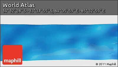 Physical Panoramic Map of the Area around 13° 55' 11" S, 85° 4' 29" E