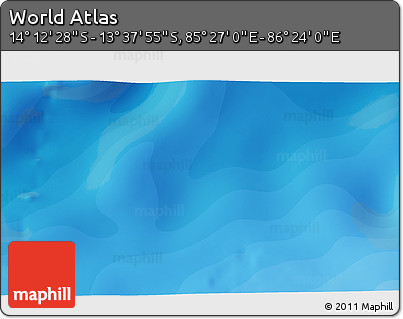 Political 3D Map of the Area around 13° 55' 11" S, 85° 55' 30" E