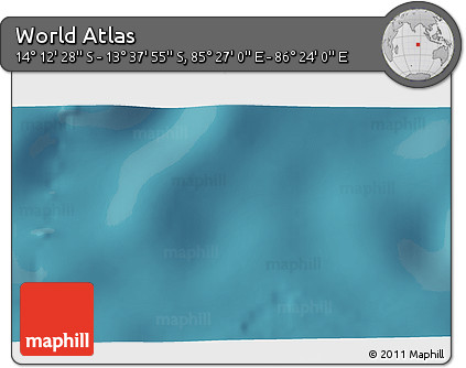 Satellite 3D Map of the Area around 13° 55' 11" S, 85° 55' 30" E