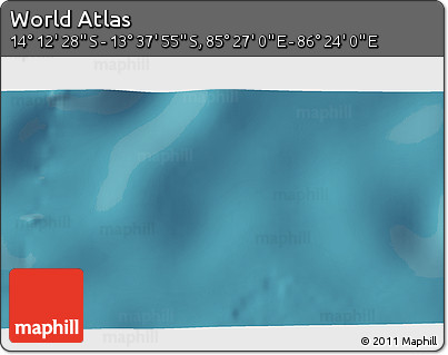 Satellite 3D Map of the Area around 13° 55' 11" S, 85° 55' 30" E