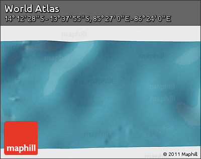 Satellite 3D Map of the Area around 13° 55' 11" S, 85° 55' 30" E