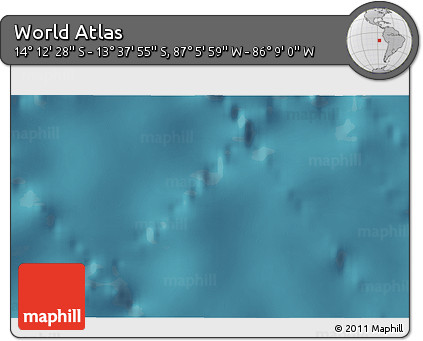 Satellite 3D Map of the Area around 13° 55' 11" S, 86° 37' 30" W