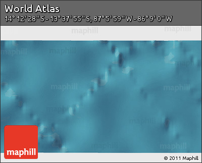 Satellite 3D Map of the Area around 13° 55' 11" S, 86° 37' 30" W