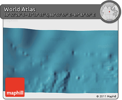 Satellite 3D Map of the Area around 13° 55' 11" S, 89° 19' 29" E