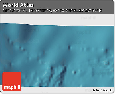 Satellite 3D Map of the Area around 13° 55' 11" S, 89° 19' 29" E