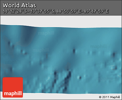 Satellite 3D Map of the Area around 13° 55' 11" S, 89° 19' 29" E