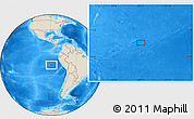 Shaded Relief Location Map of the area around 13° 55' 11" S, 89° 10' 30" W