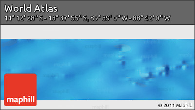 Physical Panoramic Map of the Area around 13° 55' 11" S, 89° 10' 30" W