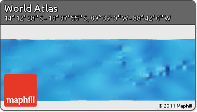 Physical Panoramic Map of the Area around 13° 55' 11" S, 89° 10' 30" W