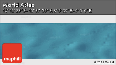 Satellite Panoramic Map of the Area around 13° 55' 11" S, 8° 34' 29" E