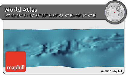 Satellite Panoramic Map of the Area around 13° 55' 11" S, 90° 10' 30" E