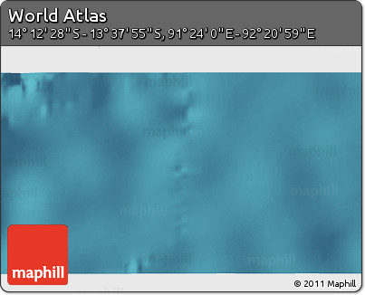 Satellite 3D Map of the Area around 13° 55' 11" S, 91° 52' 30" E