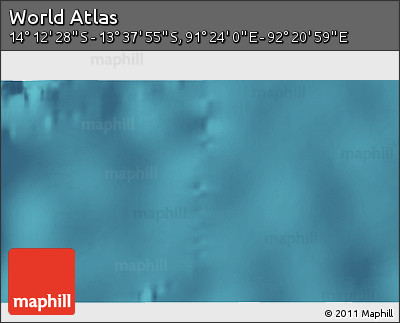 Satellite 3D Map of the Area around 13° 55' 11" S, 91° 52' 30" E