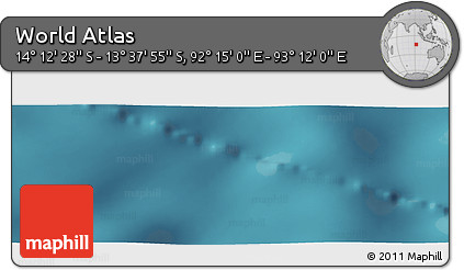 Satellite Panoramic Map of the Area around 13° 55' 11" S, 92° 43' 29" E