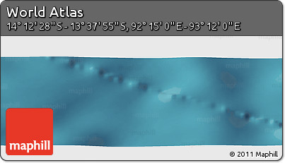 Satellite Panoramic Map of the Area around 13° 55' 11" S, 92° 43' 29" E