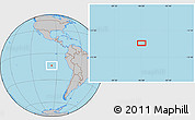 Gray Location Map of the area around 13° 55' 11" S, 95° 58' 29" W