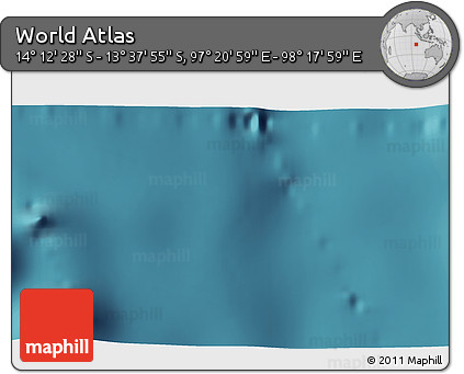 Satellite 3D Map of the Area around 13° 55' 11" S, 97° 49' 29" E