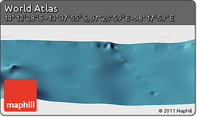 Satellite Panoramic Map of the Area around 13° 55' 11" S, 97° 49' 29" E