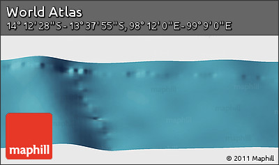 Satellite Panoramic Map of the Area around 13° 55' 11" S, 98° 40' 30" E