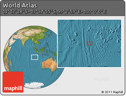 Satellite Location Map of the Area around 13° 55' 11" S, 99° 31' 30" E