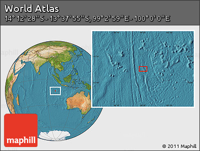 Satellite Location Map of the Area around 13° 55' 11" S, 99° 31' 30" E