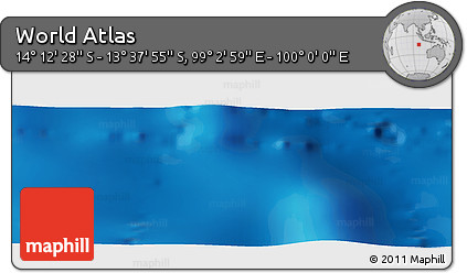 Physical Panoramic Map of the Area around 13° 55' 11" S, 99° 31' 30" E