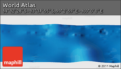 Physical Panoramic Map of the Area around 13° 55' 11" S, 99° 31' 30" E