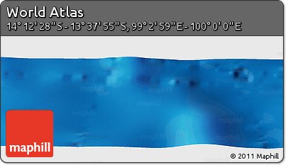 Physical Panoramic Map of the Area around 13° 55' 11" S, 99° 31' 30" E